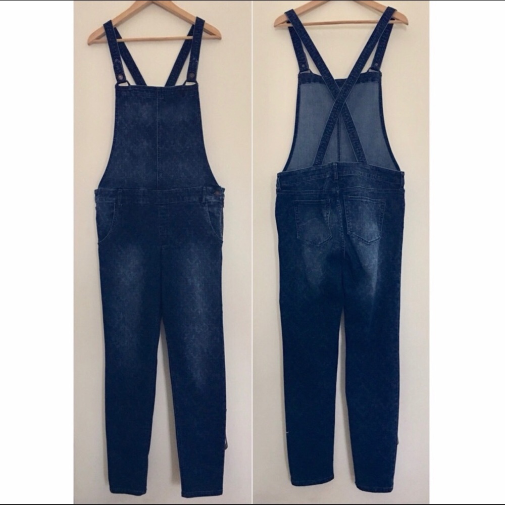 Hollister Denim Blue Jean Overalls Size XS